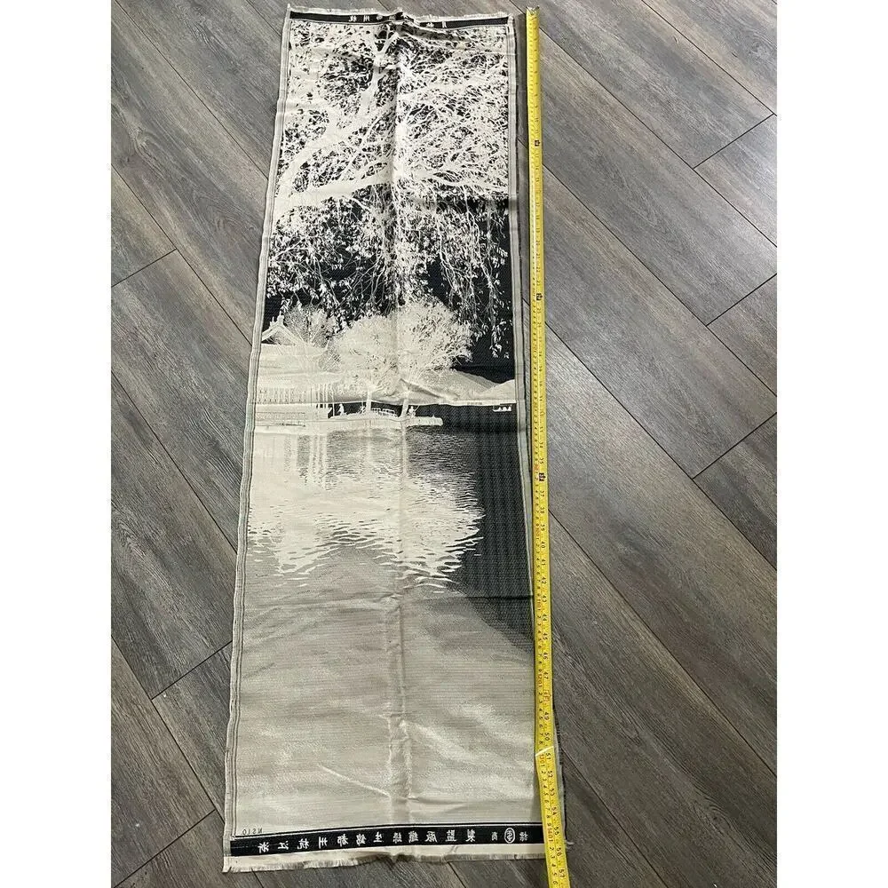 VTG 1930s China Artistic Silk-Weaving Factory Silk Art Asian Black Handcrafted